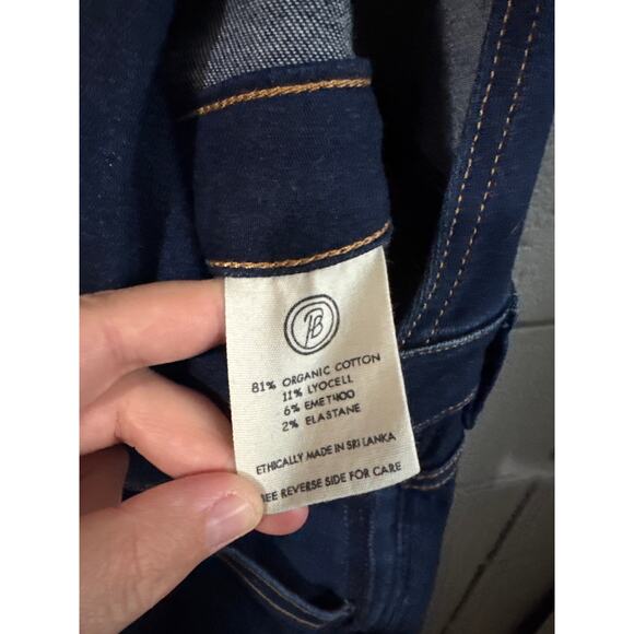 Women's Porter Blue Apparel Bonnie Denim Overalls Bluebell Dark Wash Flare Leg - Picture 7 of 8